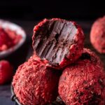 Strawberry Dark Chocolate Truffles (Vegan)