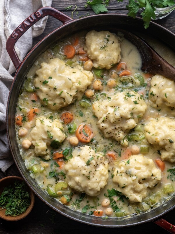 Chickpea and dumpling soup