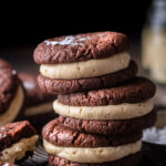 Salted chocolate tahini cream pies