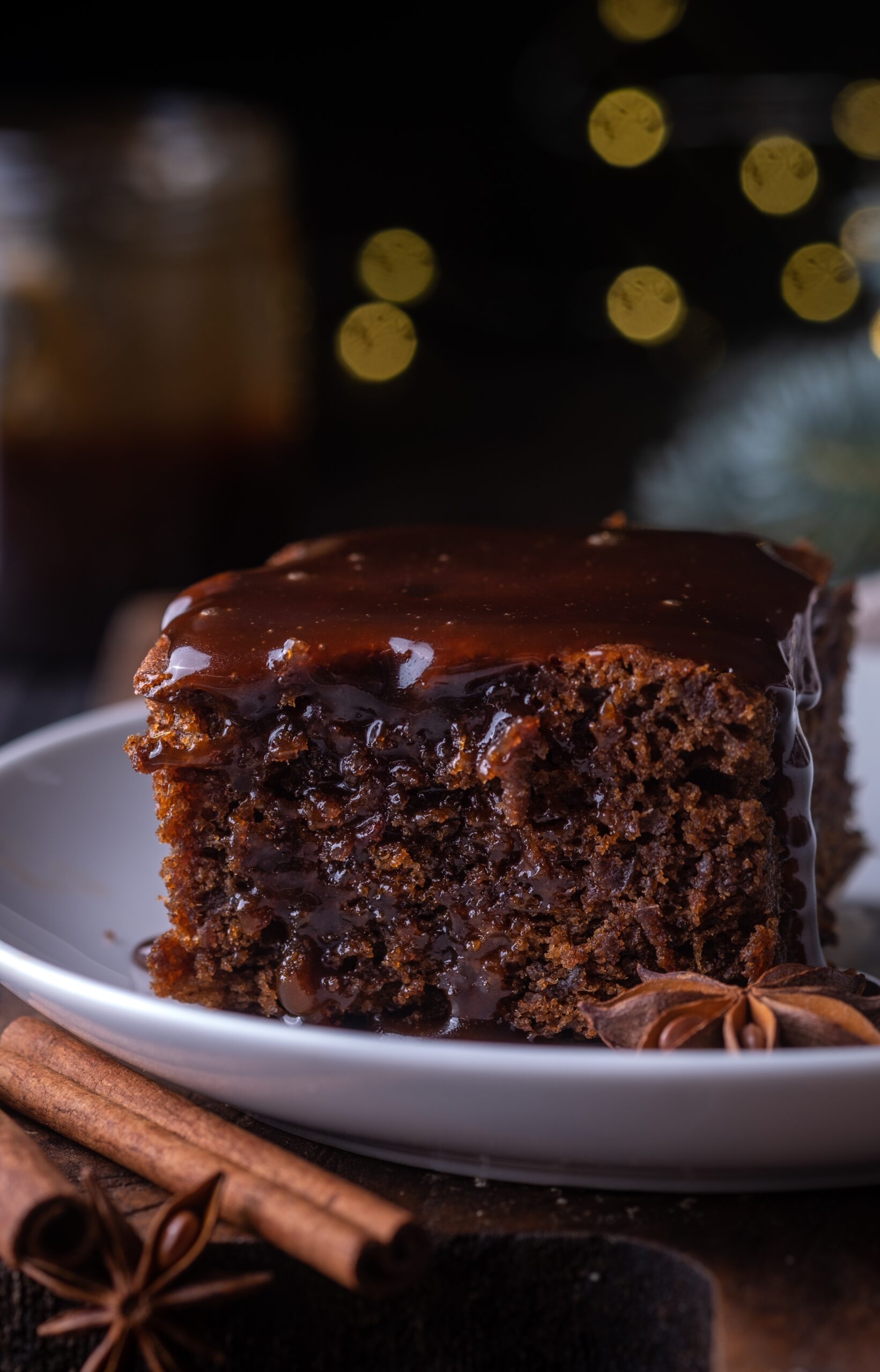 Vegan Sticky Gingerbread Date Cake