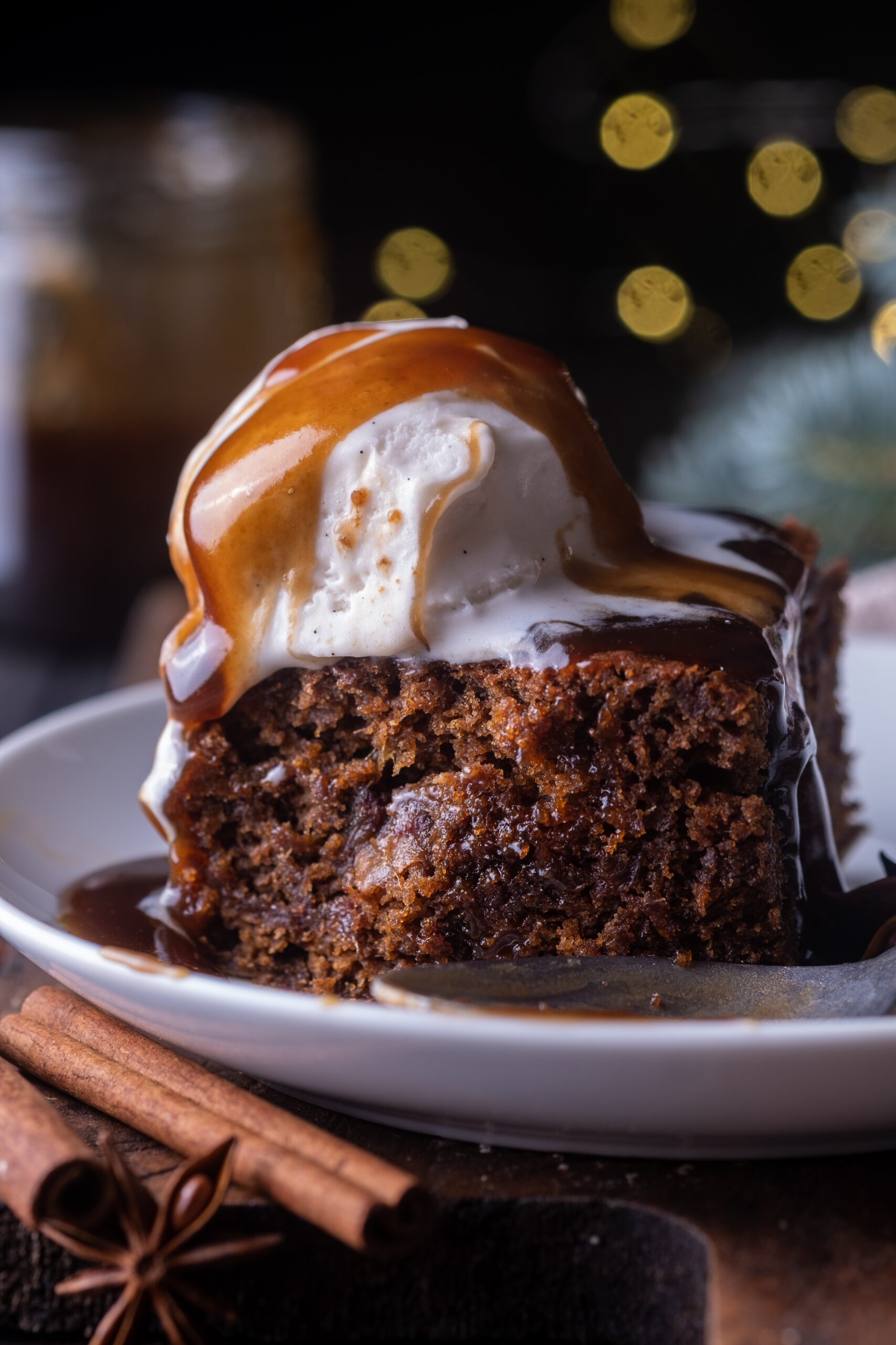 Vegan Sticky Gingerbread Date Cake