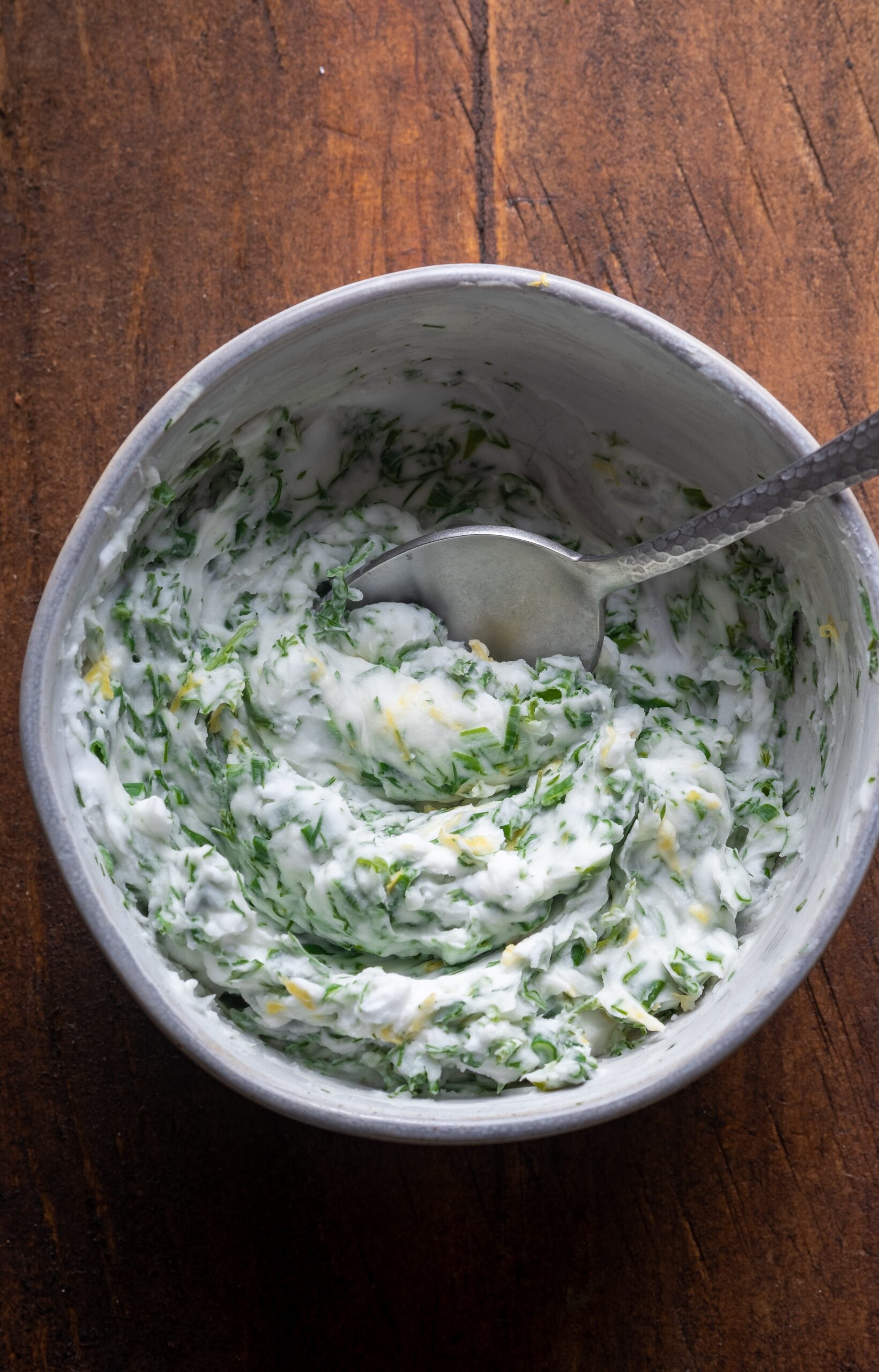Savory Buckwheat Waffles with herbed cream cheese