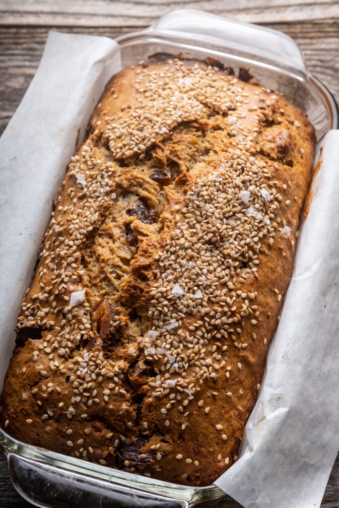 Tahini Date Banana Bread