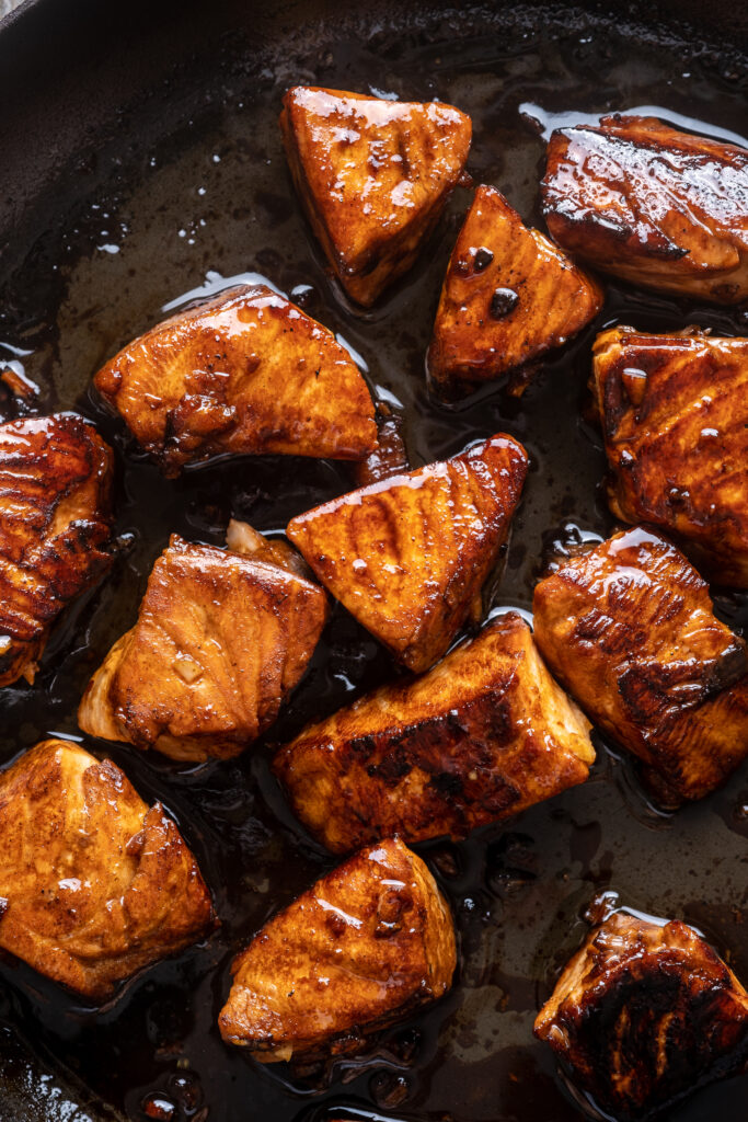 Honey Lime Salmon bites
