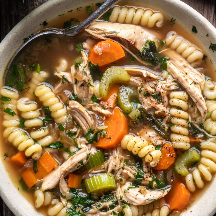 Fresh Herb Chicken Noodle Soup - Wandering Chickpea