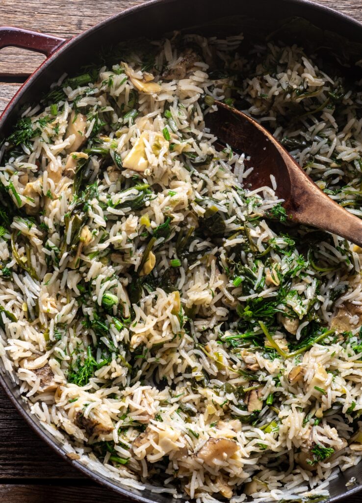 Spinach Artichoke Rice