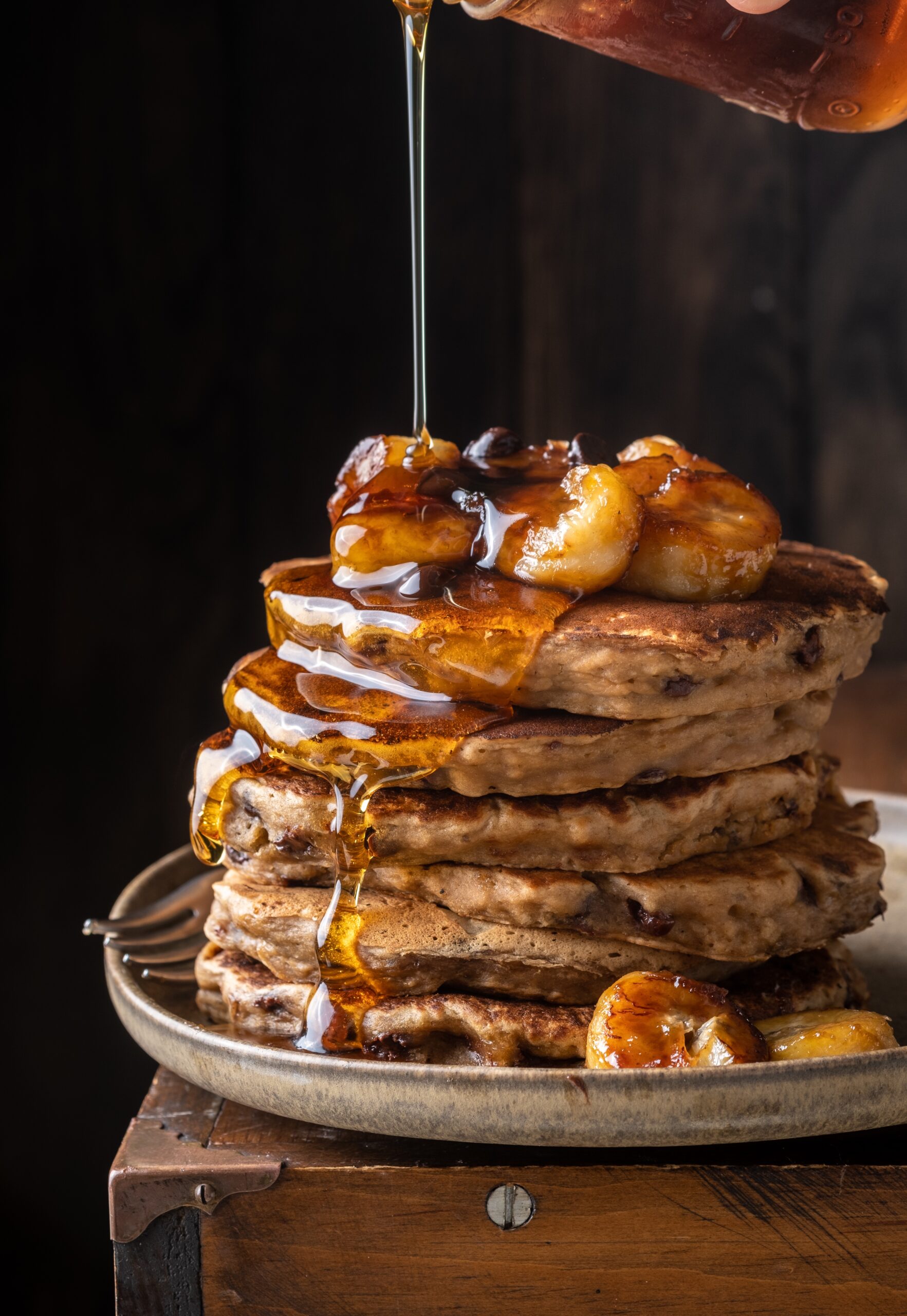 Caramelized Banana Coffee Pancakes