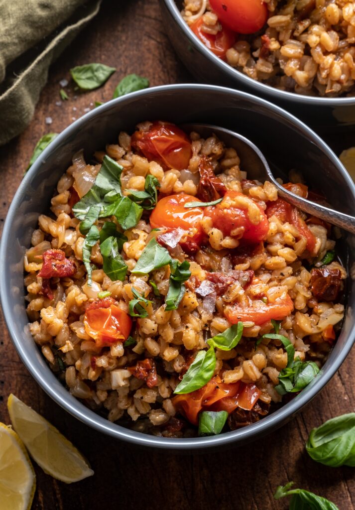 One-Pot Sun Dried Tomato Farro