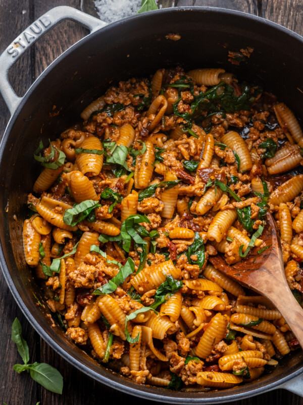 One Pot Tuscan Turkey Pasta