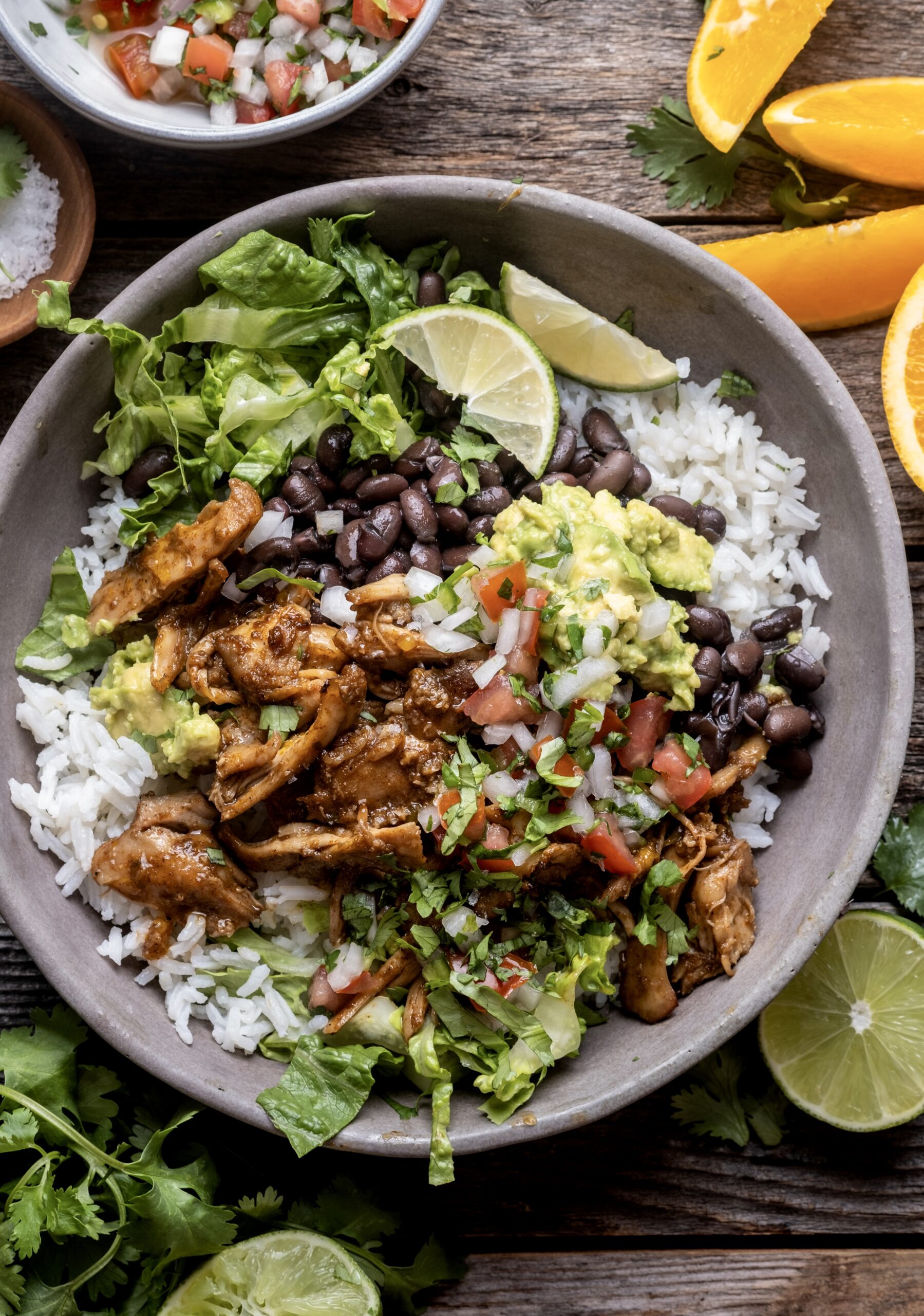 Sheet Pan Chicken Burrito Bowls