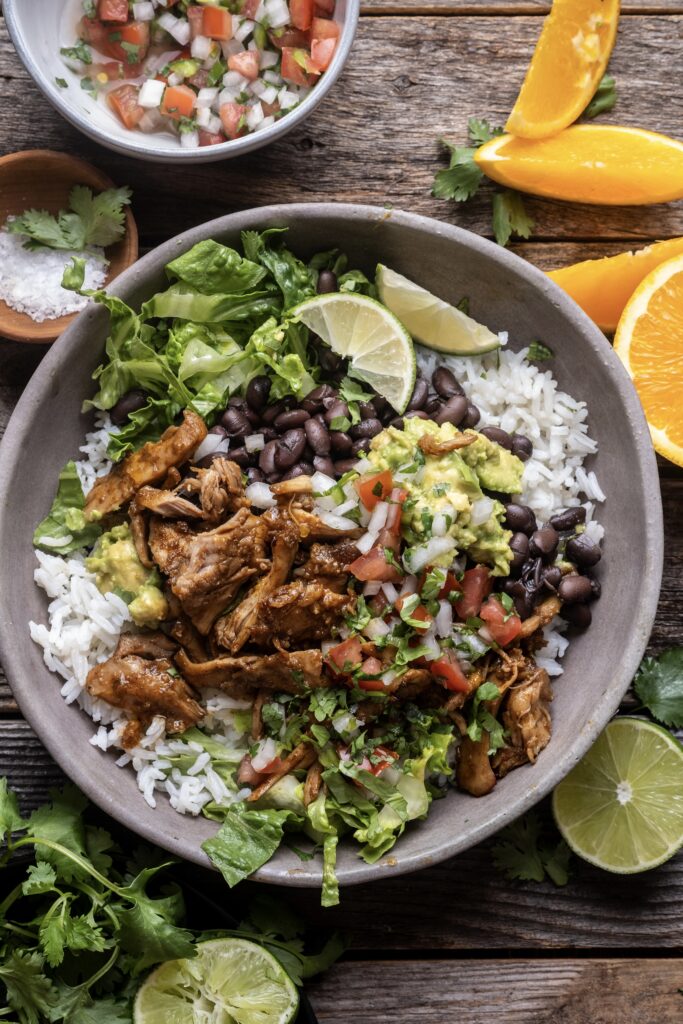 Sheet Pan Chicken Burrito Bowls