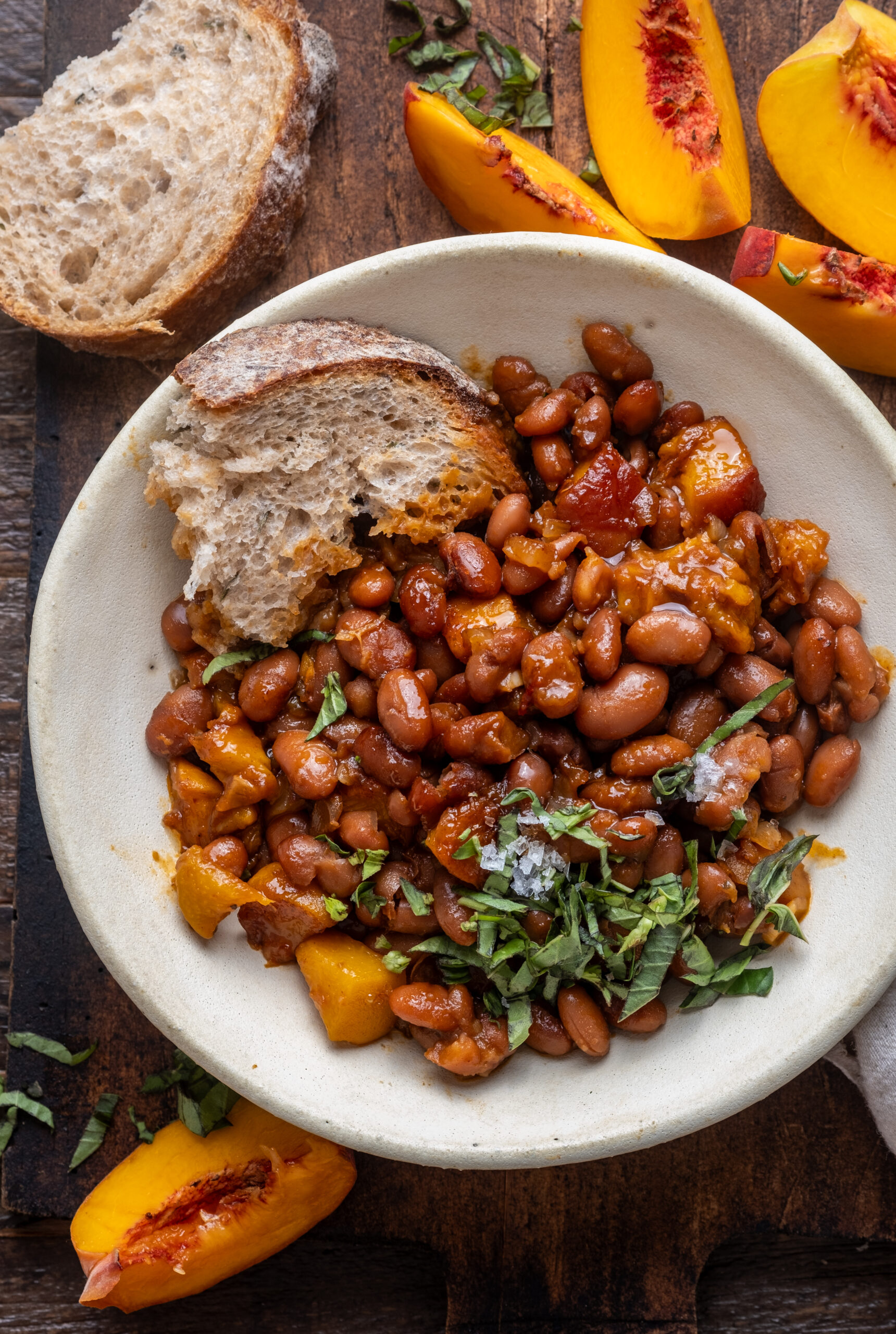 Chipotle Peach Baked Beans