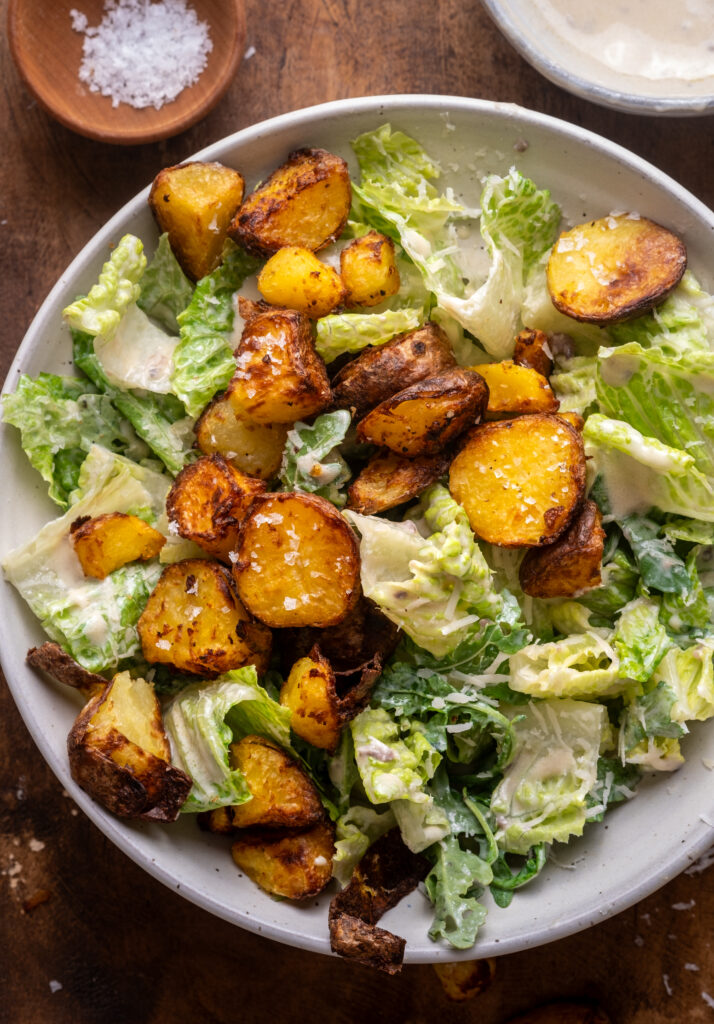 Crispy Potato Caesar Salad