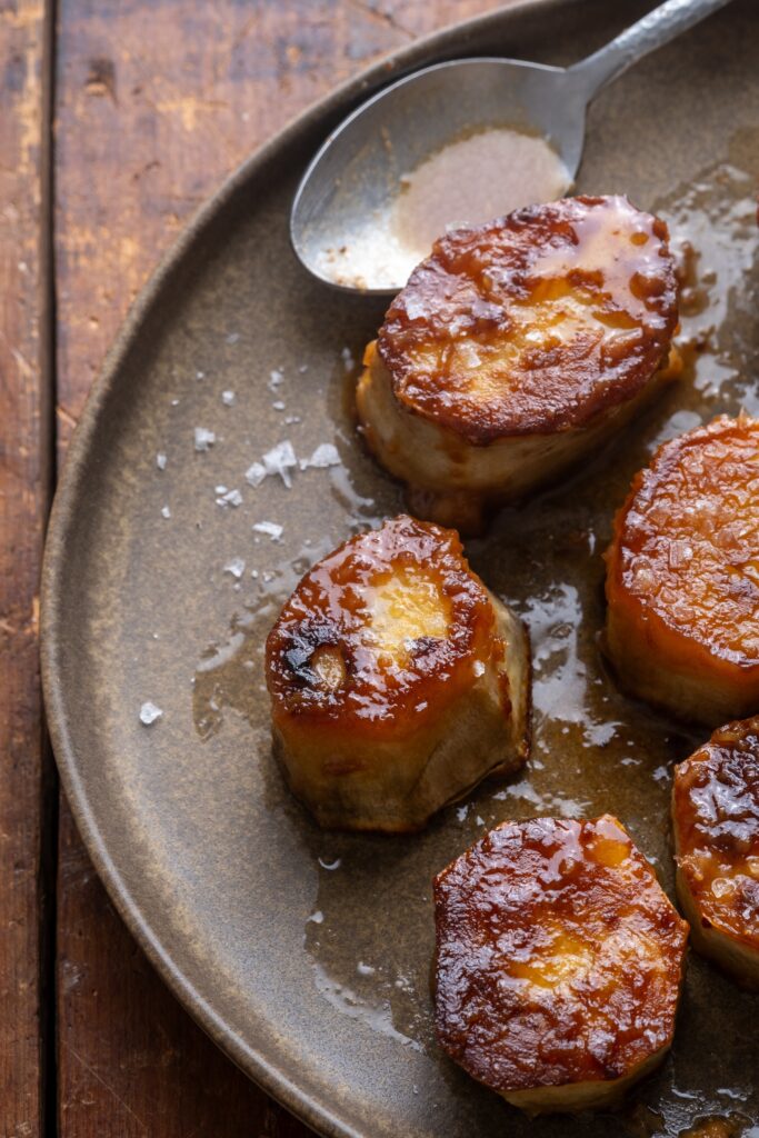 Miso Glazed Melting Japanese Sweet Potatoes recipe