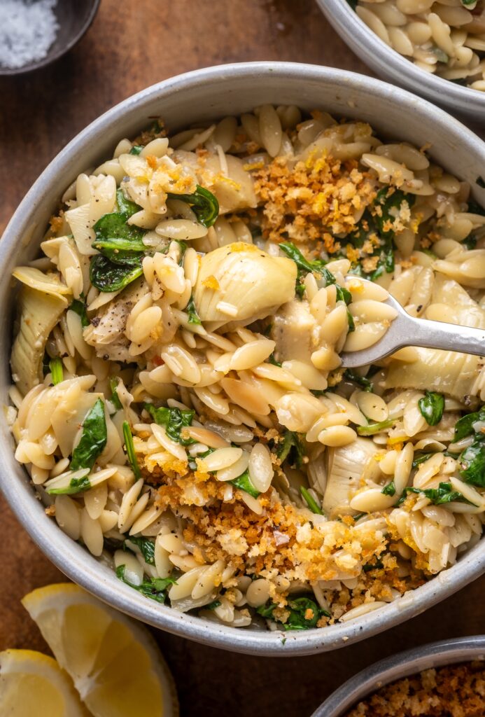 Spinach Artichoke Orzo