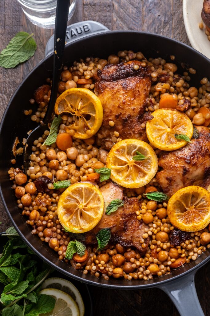 Moroccan-Spiced Chicken and Couscous Skillet