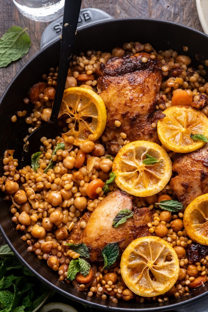 Moroccan-Spiced Chicken and Couscous Skillet
