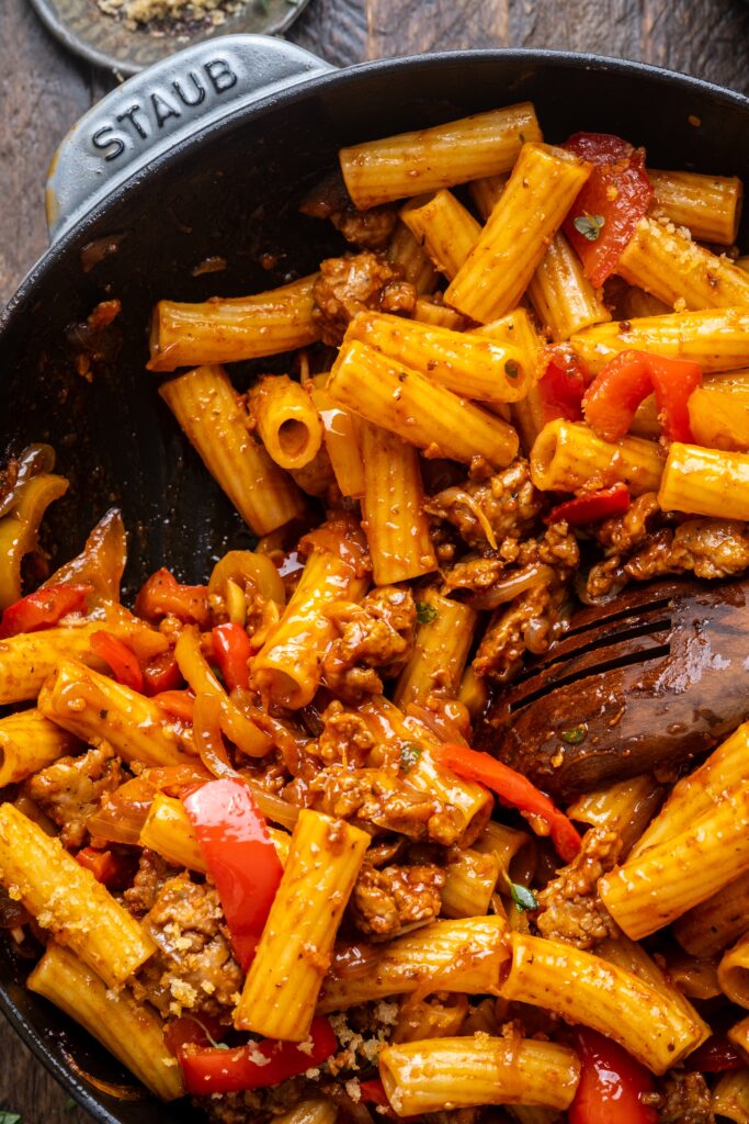 Sweet Pepper and Sausage Pasta