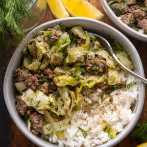 Greek cabbage roll bowls
