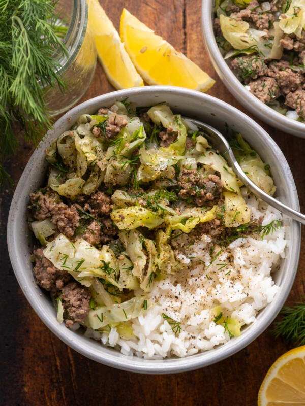 Greek cabbage roll bowls
