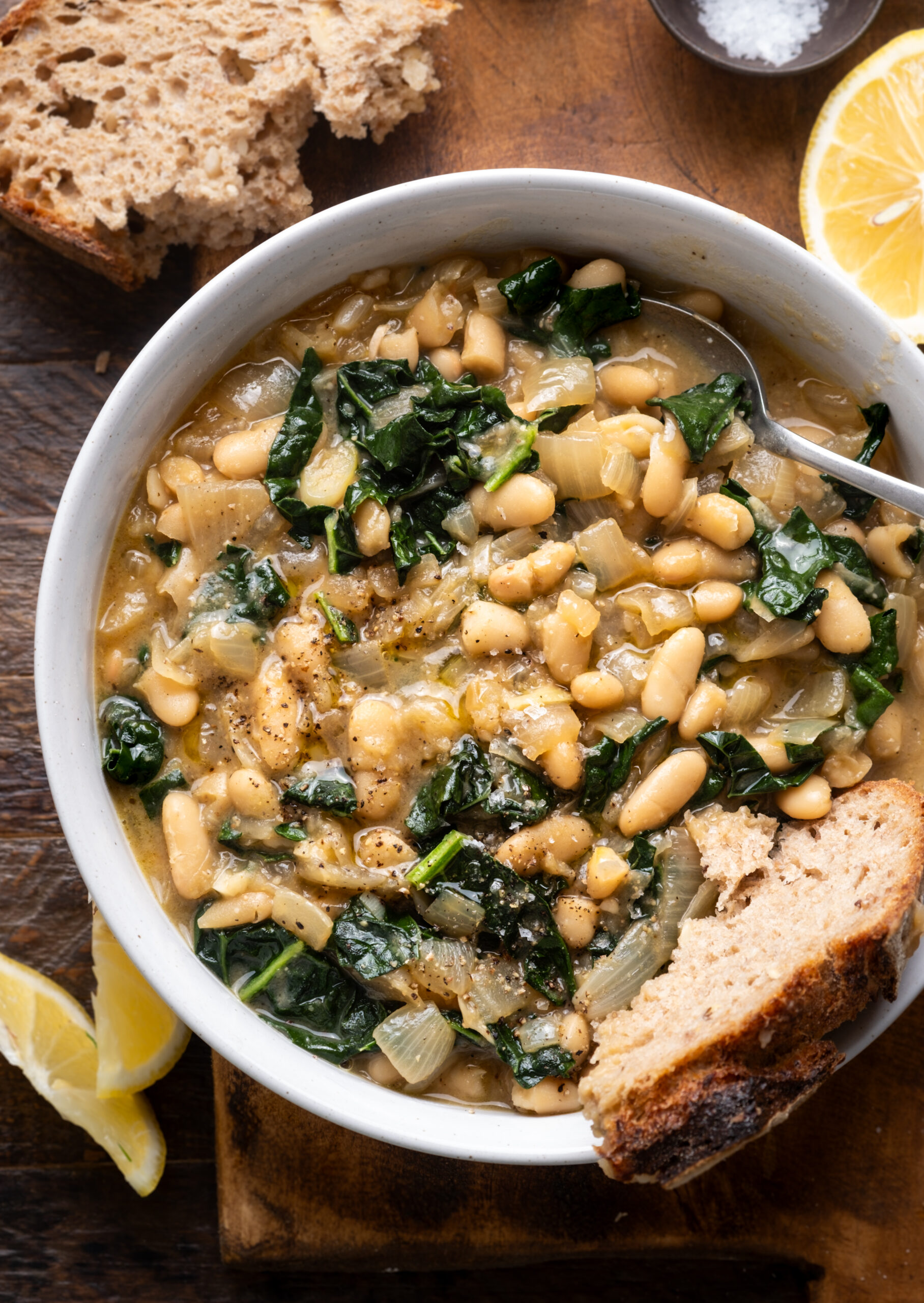 Jammy onion and miso beans
