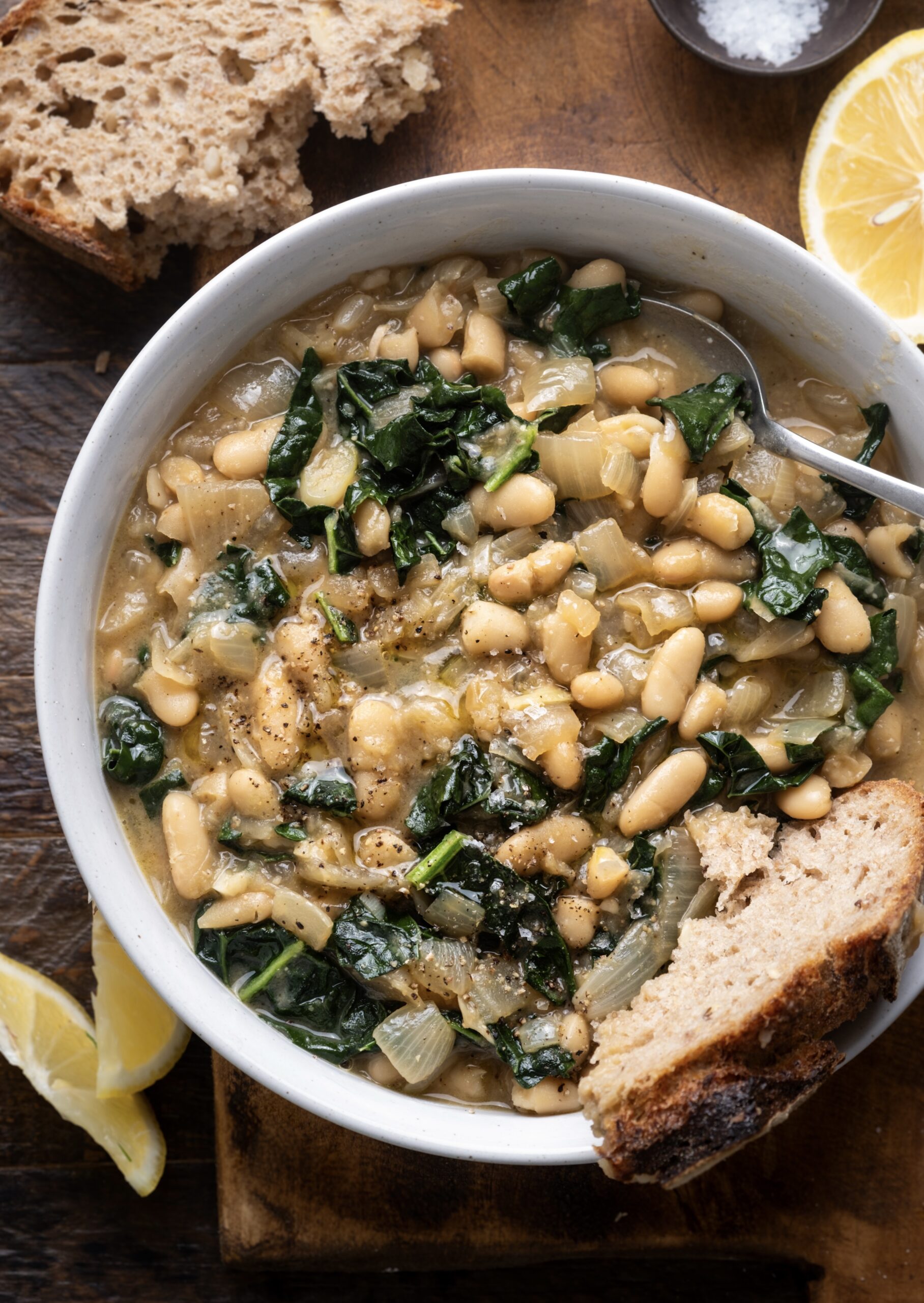 Jammy Onion and Miso Beans