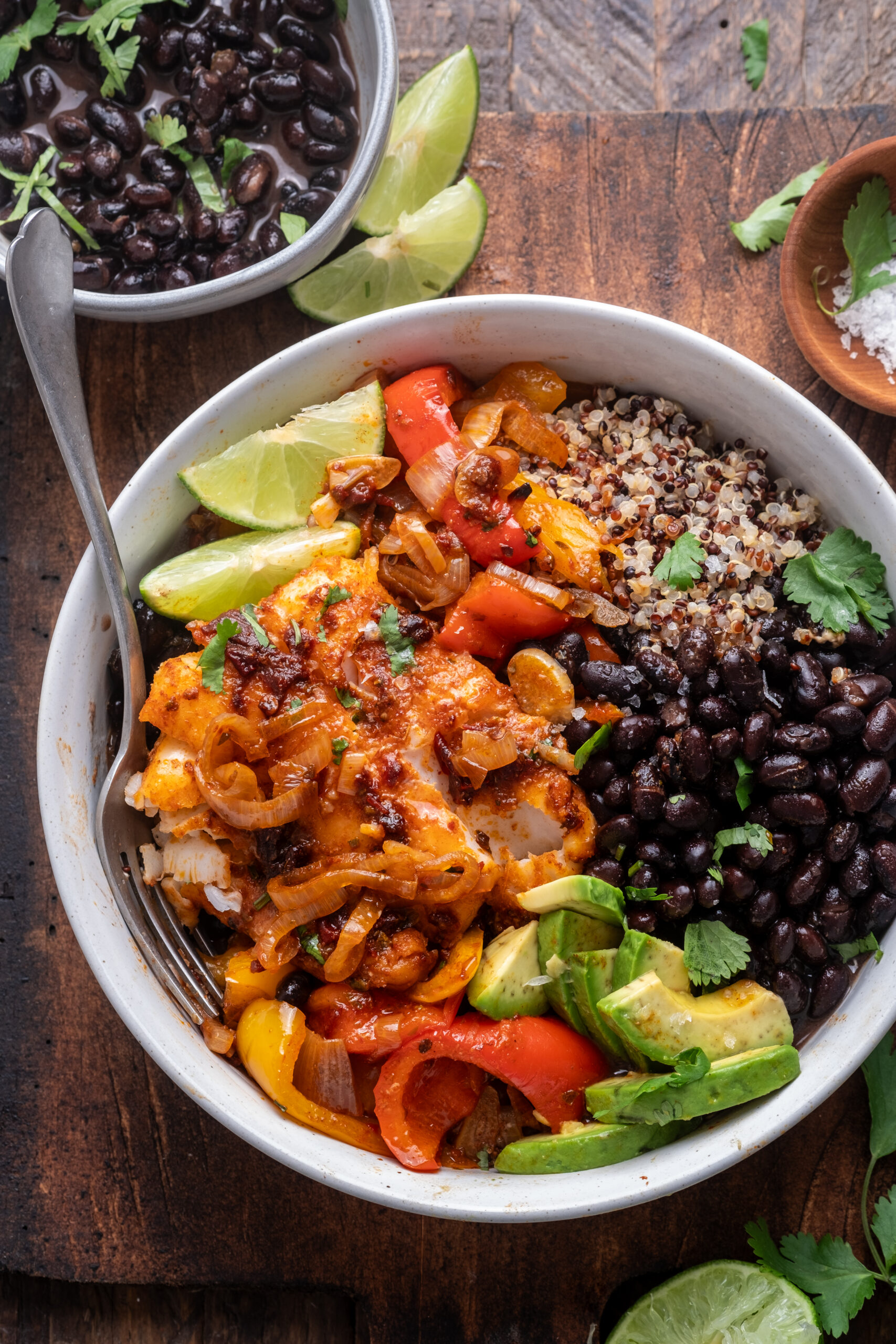 Chipotle Baked Cod with Jammy Peppers