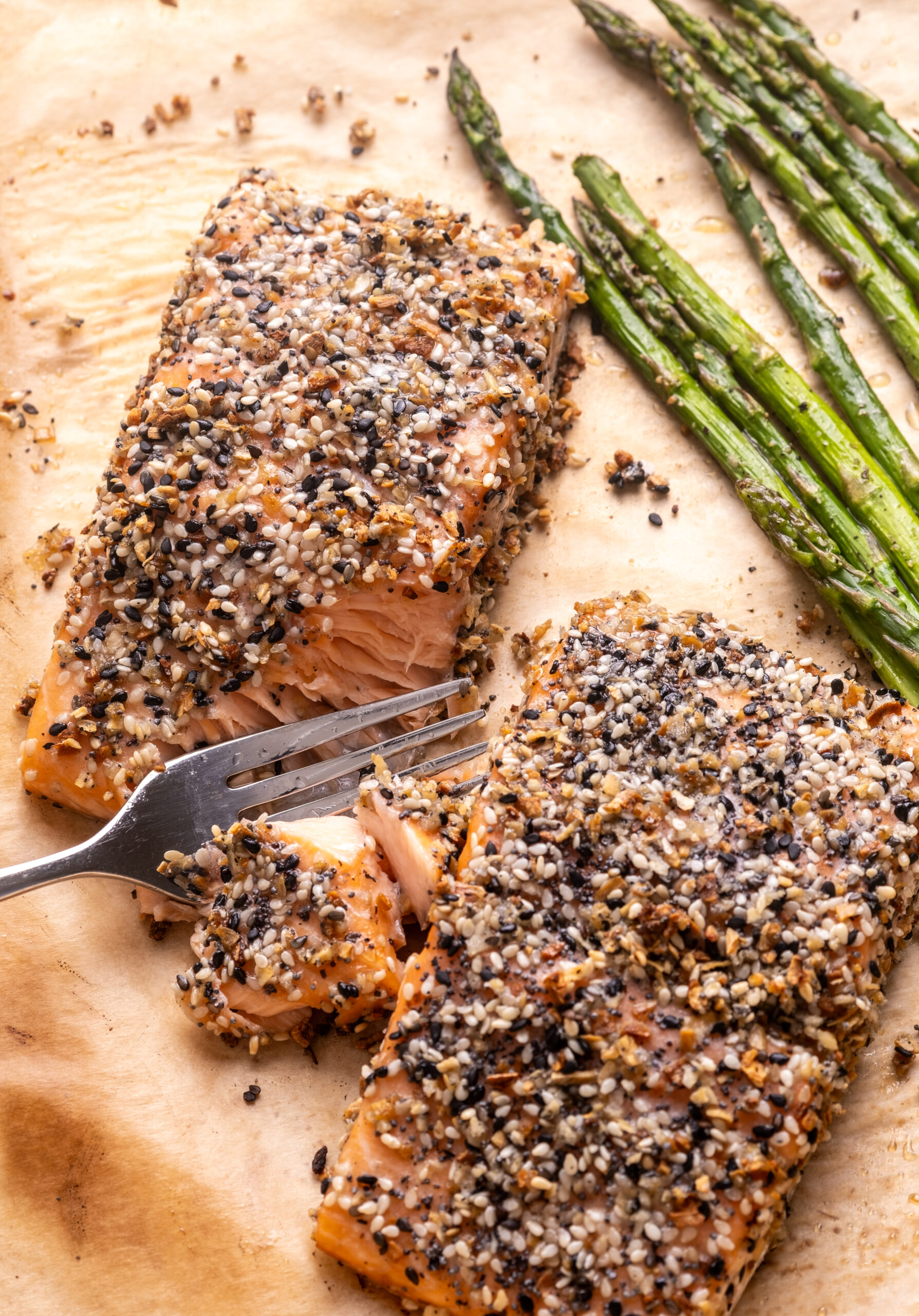 Sheet Pan Everything Salmon and Asparagus