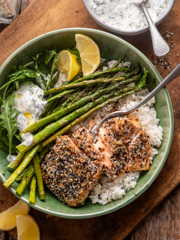 Sheet pan everything salmon and asparagus