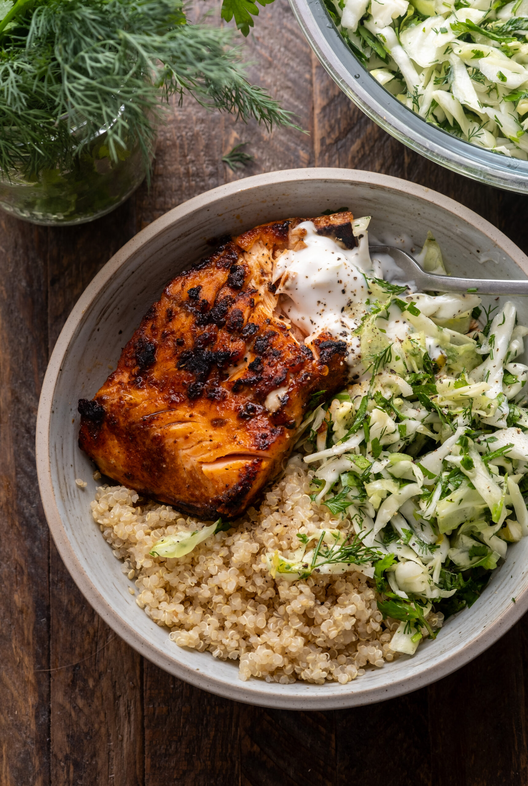 Honey-Harissa-Salmon-Quinoa-Bowls