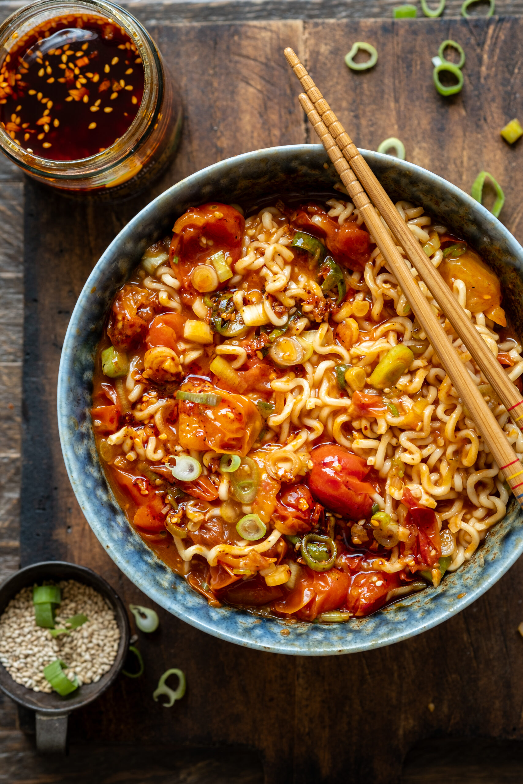 Cold Soy-Marinated Tomato Noodles