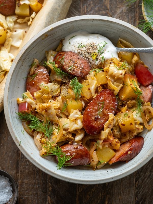Cabbage and Sausage Sheet Pan-5