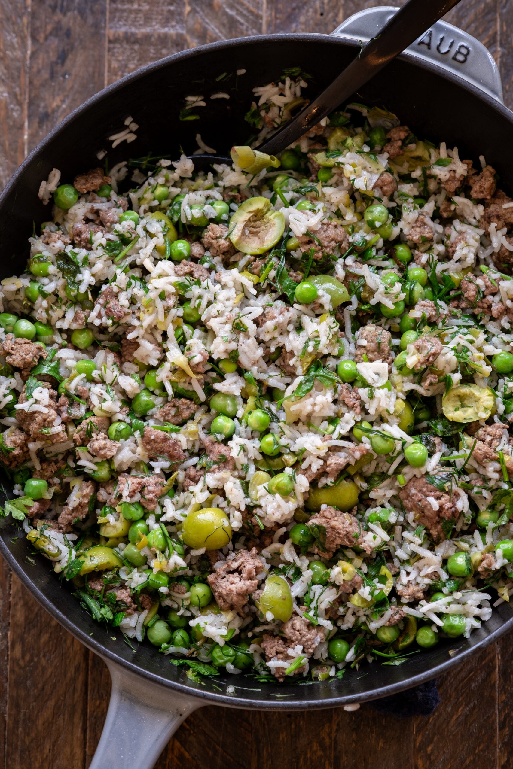 Herby Beef and Rice Skillet