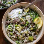 Herby Beef and Rice Skillet