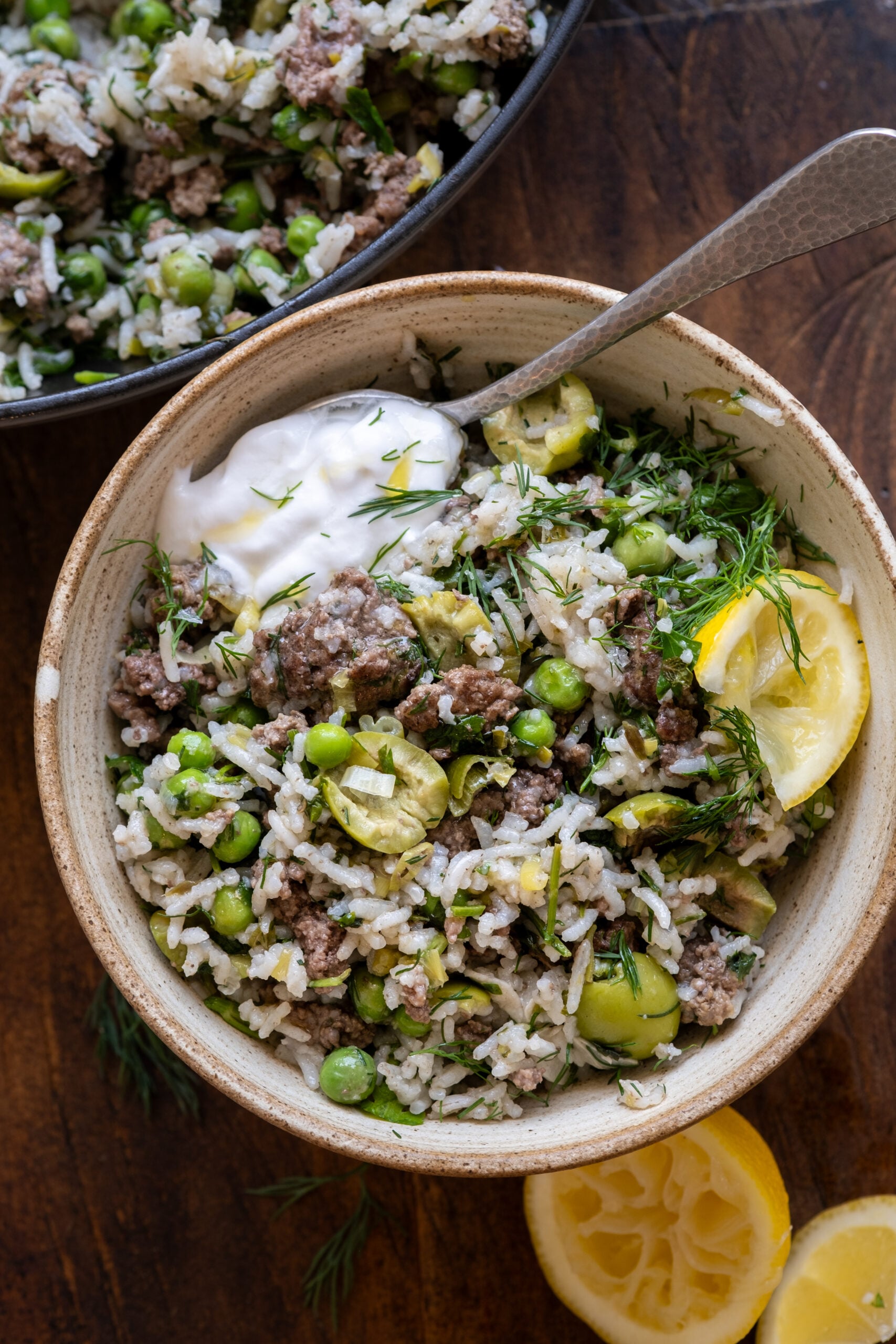 Herby Beef and Rice Skillet