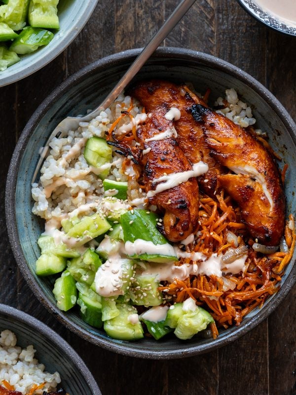 Sheet Pan Gochujang Chicken Bowls