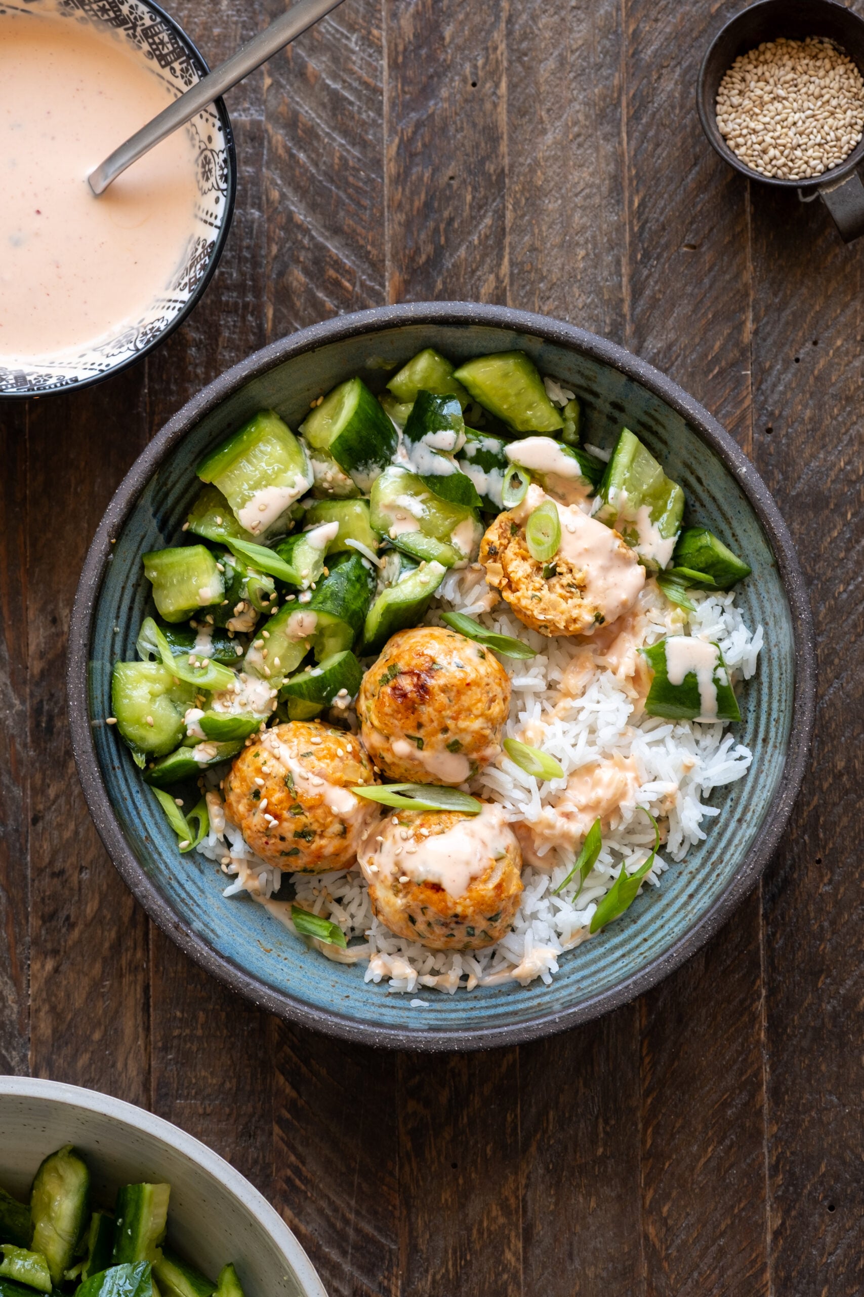 Kimchi Chicken Meatballs