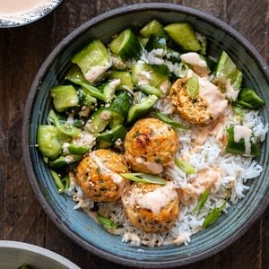 Kimchi Chicken Meatballs