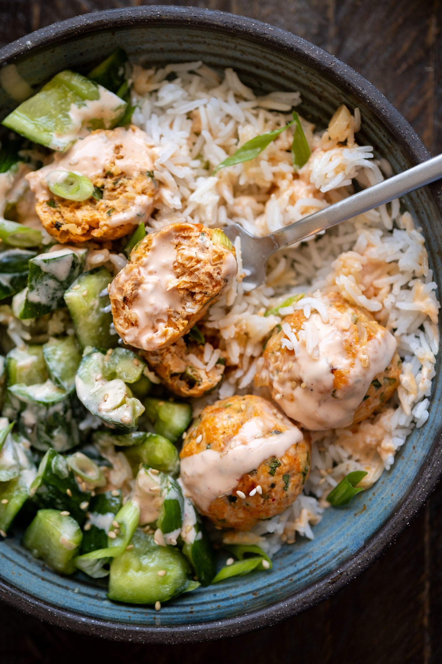 Kimchi Chicken Meatballs