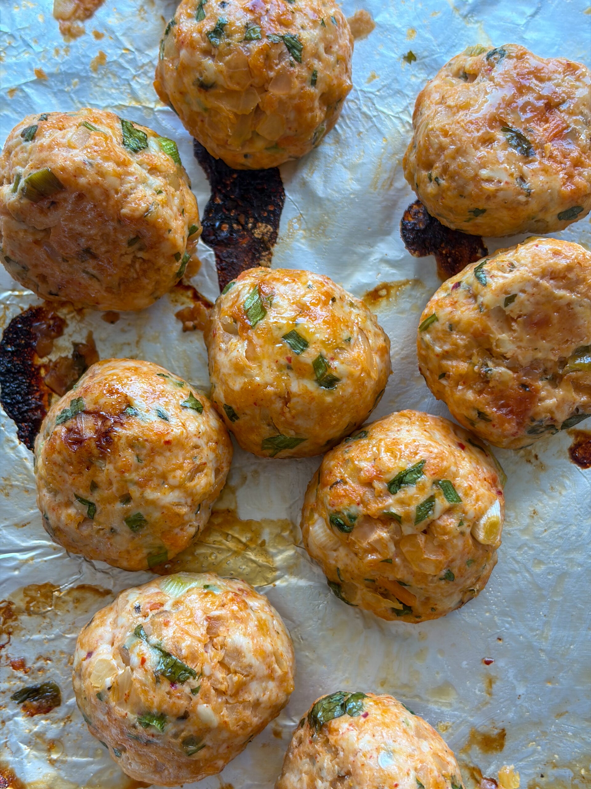 Kimchi Chicken Meatballs